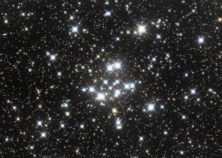 Star cluster M34 or NGC 1039 in the constellation Perseus