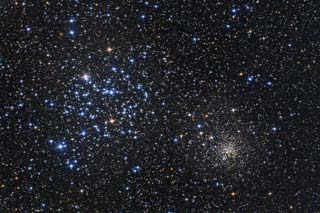 Aglomerados estelares M35 e NGC 2158