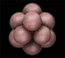 núcleo de un átomo