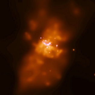 galaxia del cigarro en rayos X