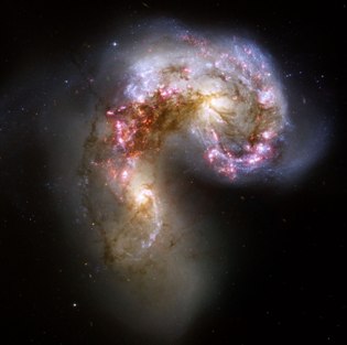 la fusión de galaxias