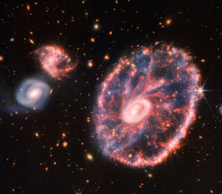 cartwheel galaxy as seen by JWST