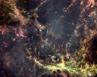 No centro da Nebulosa do Caranguejo