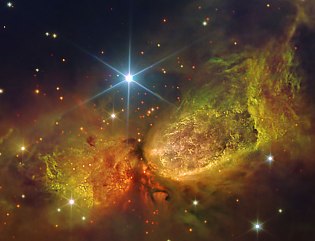 Nebulosa Sharpless 2-106 e estrela IRS4