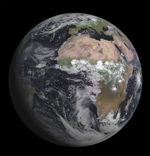 Earth seen by METEOSAT Second Generation