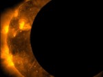 Solar eclipse seen by satellite