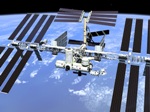 ISS in low Earth orbit at 415 km altitude