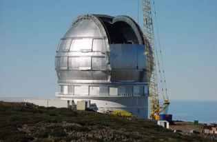 O Grange Telescopio Canarias na colina de La Palma, nas Ilhas Canárias.