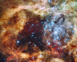 Aglomerado estelar R136 e RMC136