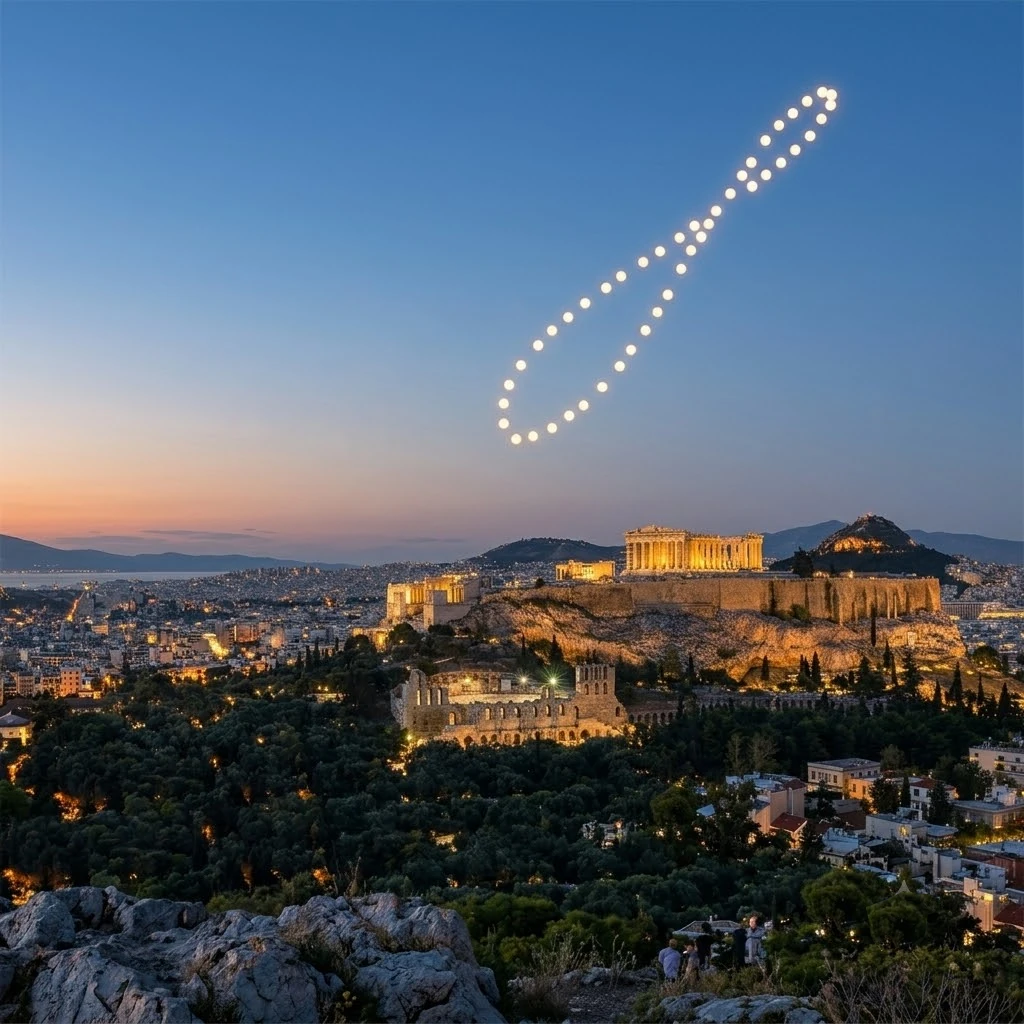 Analemma über der Stadt Athen