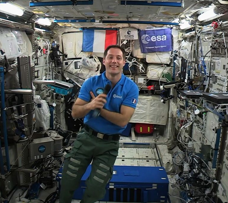 Why do astronauts float in the ISS?