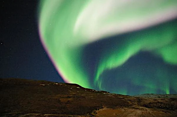 Aurora polar no Canadá