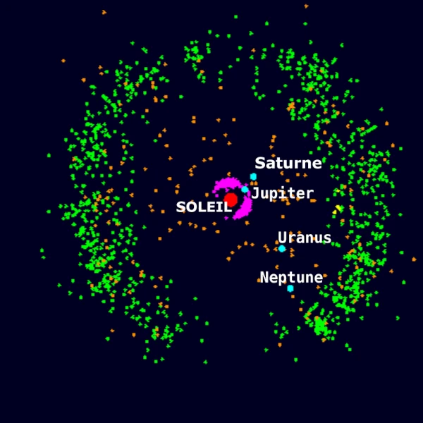 Artistic view of the Kuiper Belt