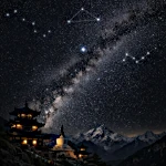 La carte du ciel nocturne en Asie : constellations et objets célestes saison par saison