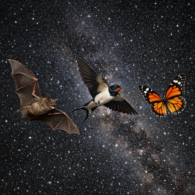 La convergence évolutive : ailes de chauve-souris, d'oiseau et de papillon