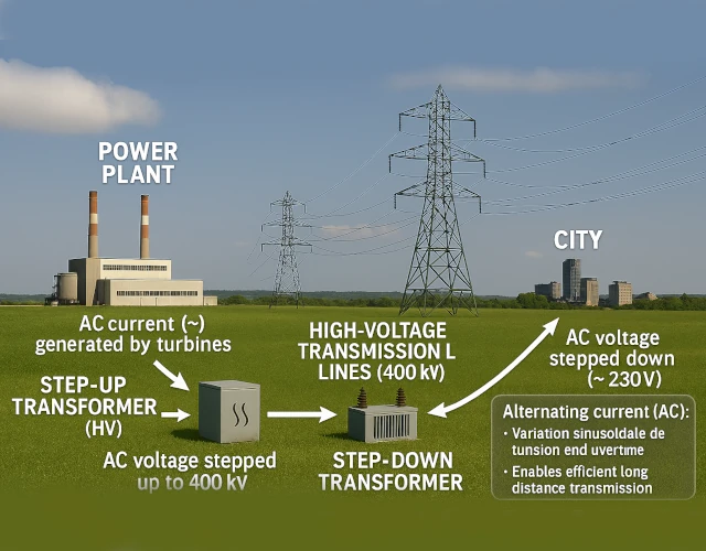 高圧交流ネットワークの簡略図