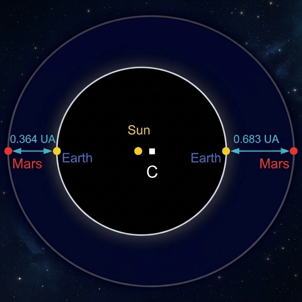 Calcul de la distance Terre-Mars