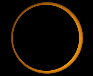 soberba eclipse anular de 15 de Janeiro de 2010