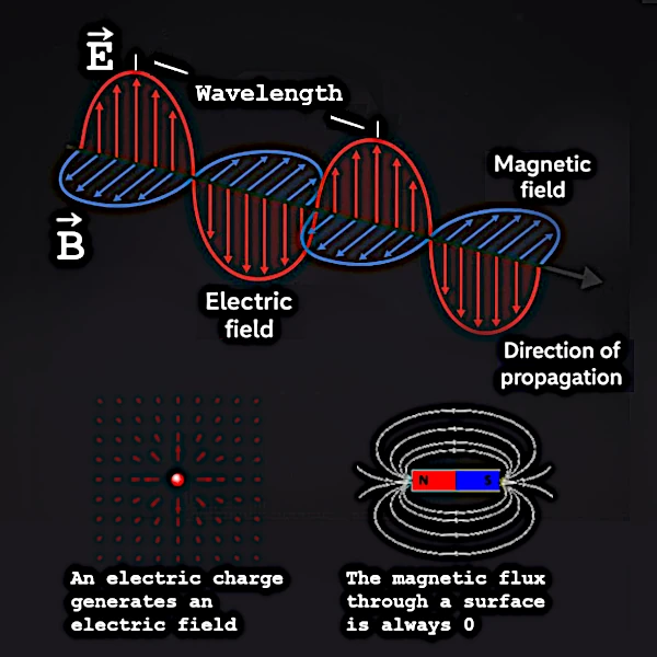 Oscilação cruzada dos campos E e B