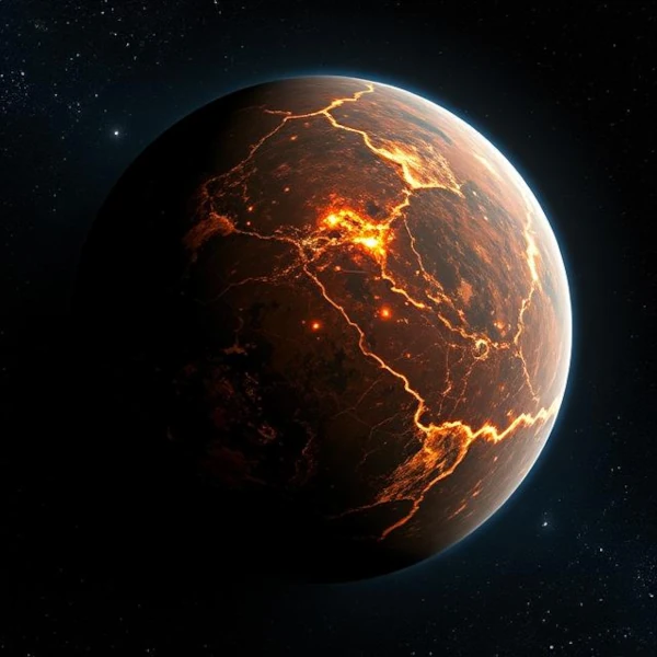 Artistic representation of the exoplanet 55 Cancri e