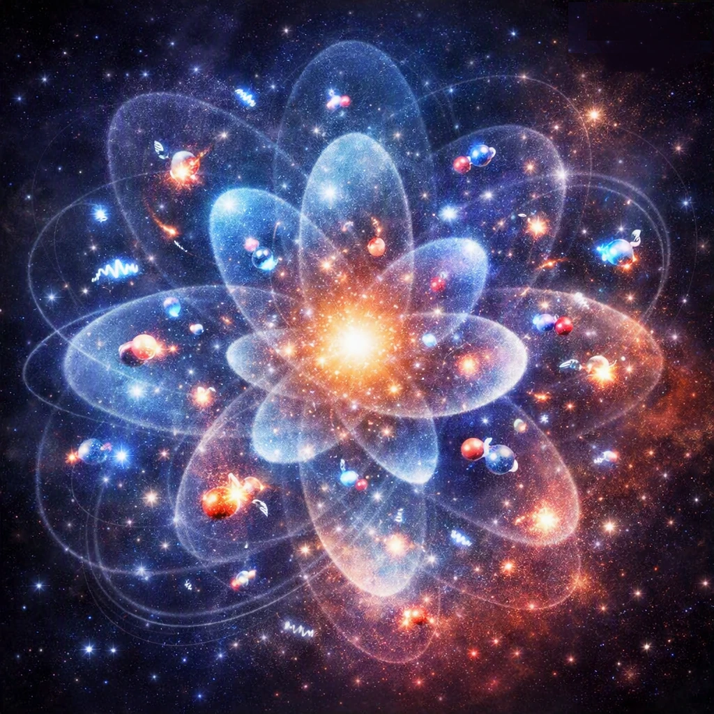 Artistic representation of the probabilistic shape of the electron in quantum physics