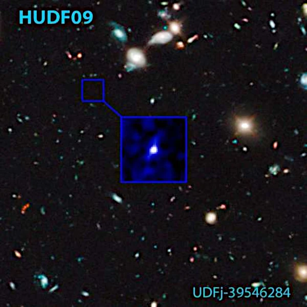 HUDF09 : Vieille Galaxie de l'Univers