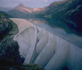 hydroelectric dam Roselend (Savoie France)