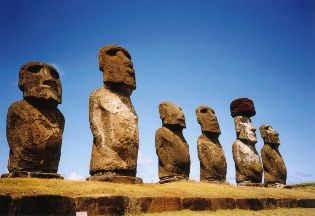 Easter island, the moai