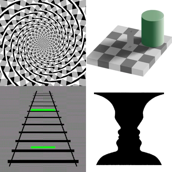 Collection of classic optical illusions