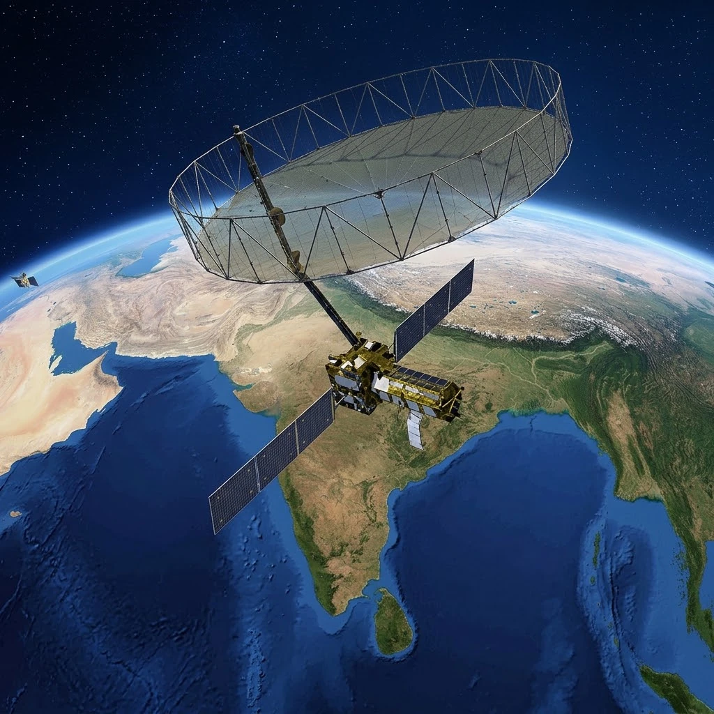 Satellite IRS indien en orbite au-dessus de l'Inde : observation des ressources et des catastrophes