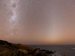 Zodiacal light, the diffuse white glow