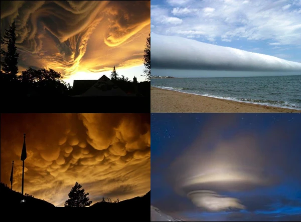 Spectacular cloud formations: Asperatus, Mammatus, and Morning Glory