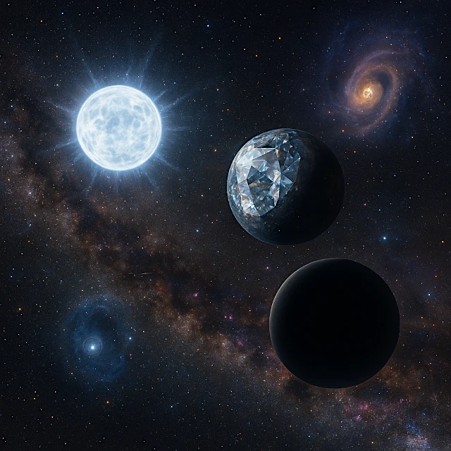estrela zumbi, planeta de diamante, exoplaneta negro e outros objetos estranhos da galáxia
