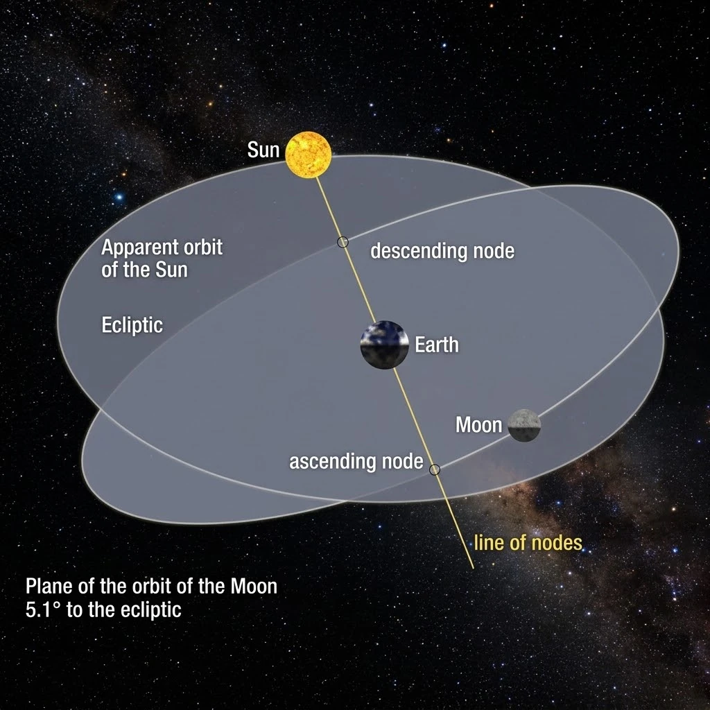 Órbita de la Luna respecto a la eclíptica