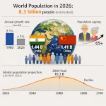 Population mondiale 2026 : tendances démographiques par continent