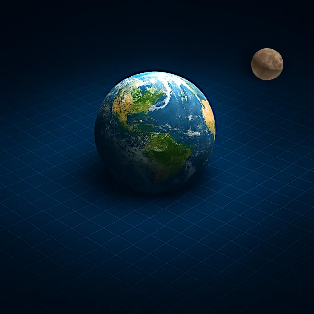 Représentation de la courbure de l’espace autour de la Terre