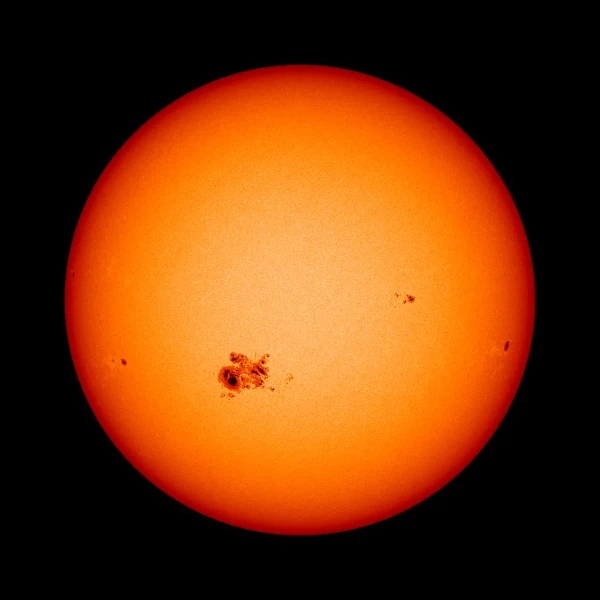 Sunspots on the Sun's surface