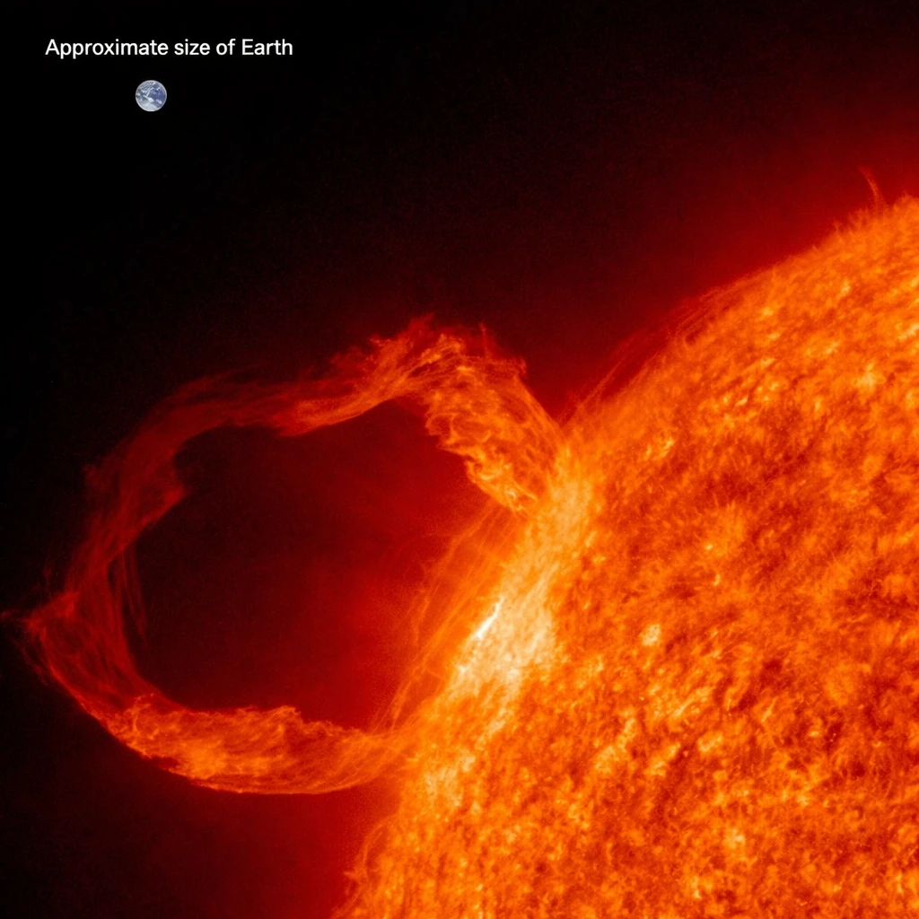 Tamaño de la Tierra comparado con el Sol