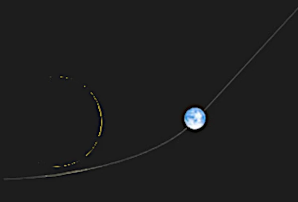 Artistic representation of the disappearance of the Sun