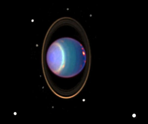 Planet Uranus and Its Moons