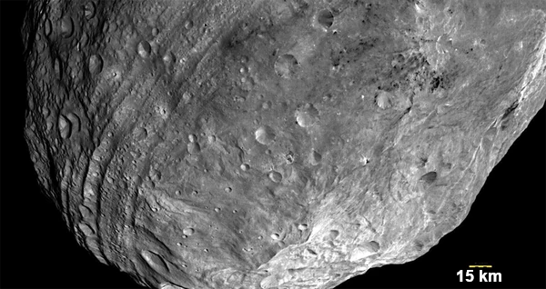 Bacia de impacto no polo sul de Vesta