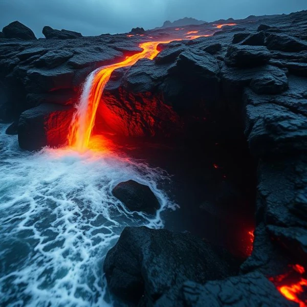 Submarine volcanic hydrothermal ecosystem
