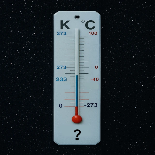 Representación artística de un termómetro sumergiéndose hacia el cero absoluto en un vacío cuántico no vacío