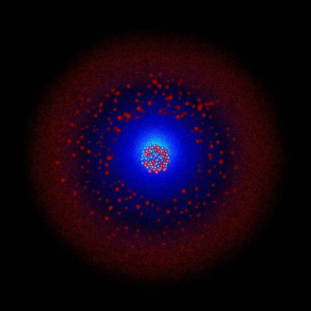Modèle de l'atome de césium