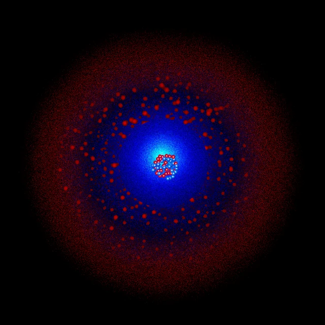 Modell des Mangan-Atoms