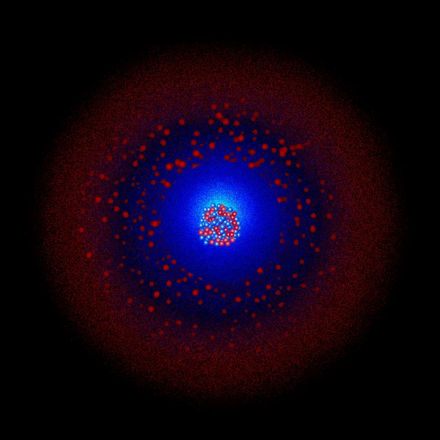 Modell des Praseodym-Atoms