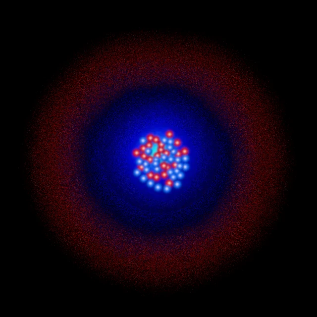 Modelo do átomo de vanádio