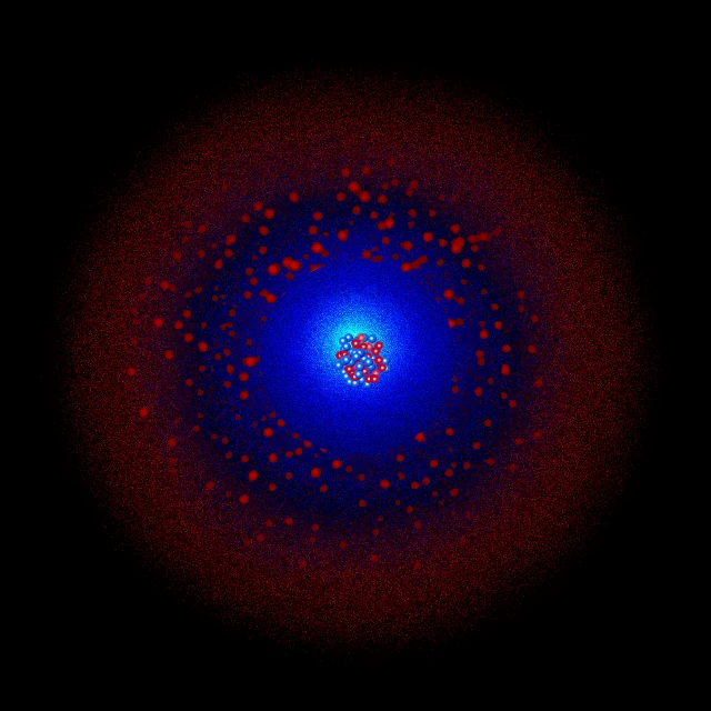 Model of the zirconium atom