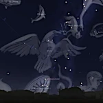 Céu de agosto, constelação da Águia