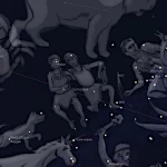 Céu de março, constelação de Gêmeos